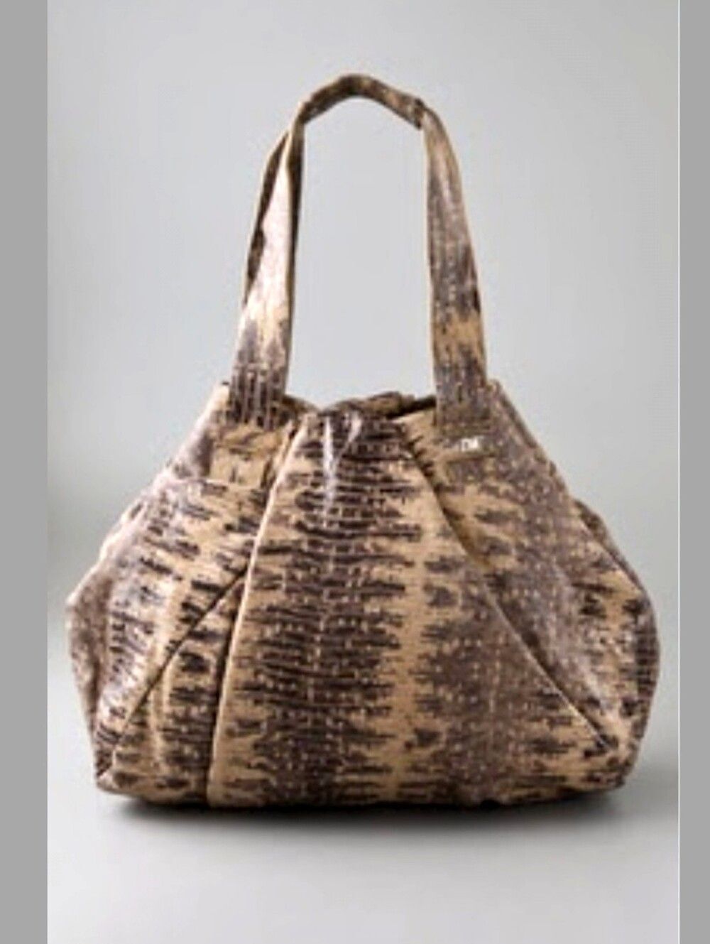 Diane Von Furstenberg Marisa Wrap Lizard Embossed Hobo Bag